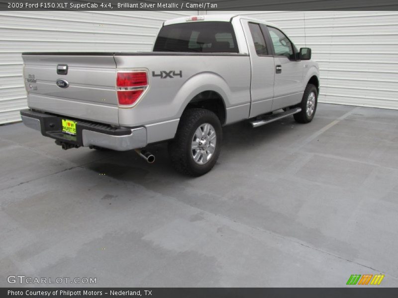 Brilliant Silver Metallic / Camel/Tan 2009 Ford F150 XLT SuperCab 4x4