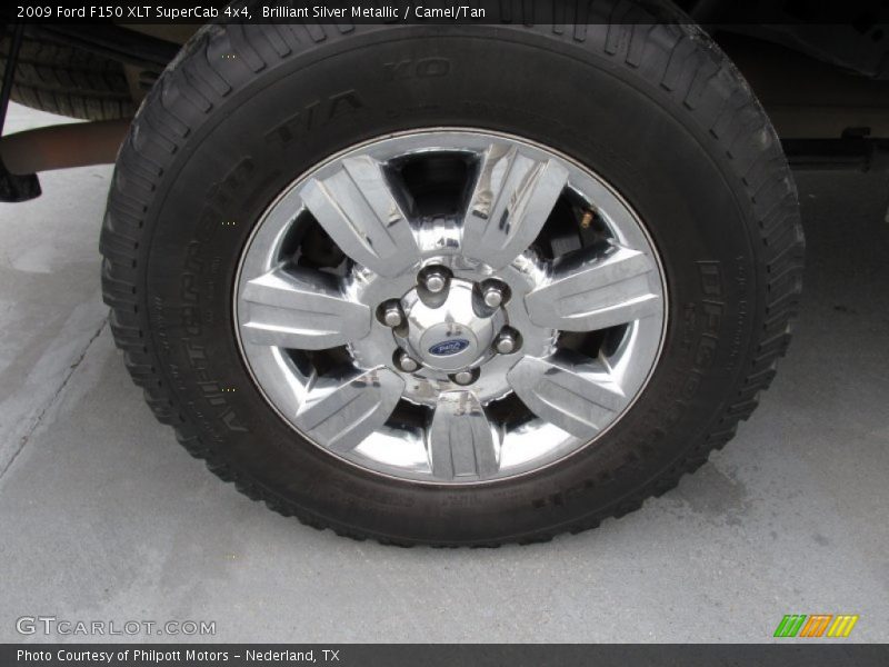 Brilliant Silver Metallic / Camel/Tan 2009 Ford F150 XLT SuperCab 4x4