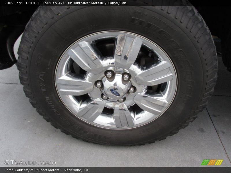 Brilliant Silver Metallic / Camel/Tan 2009 Ford F150 XLT SuperCab 4x4