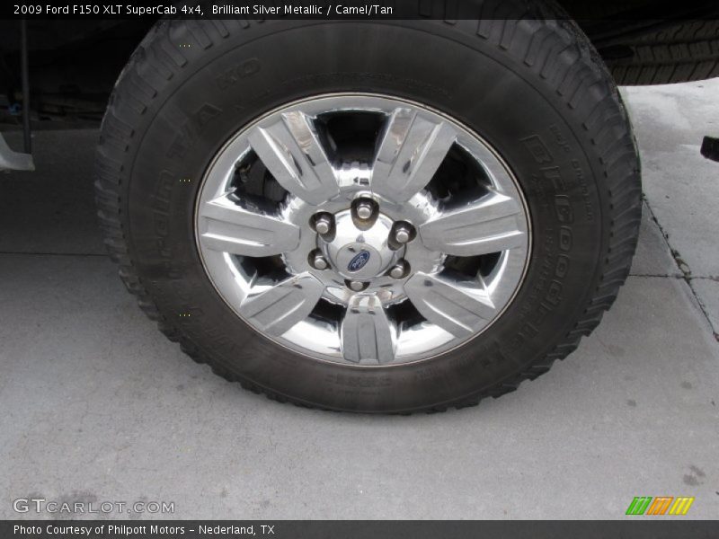 Brilliant Silver Metallic / Camel/Tan 2009 Ford F150 XLT SuperCab 4x4
