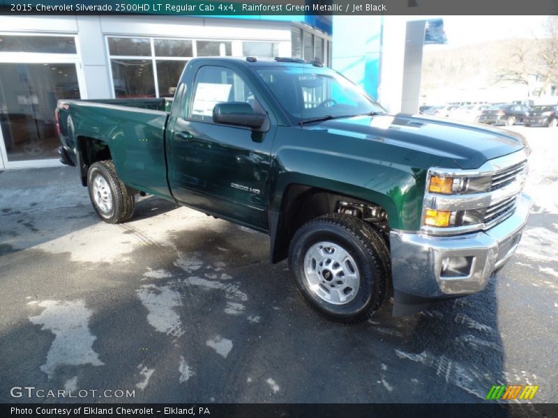Rainforest Green Metallic / Jet Black 2015 Chevrolet Silverado 2500HD LT Regular Cab 4x4