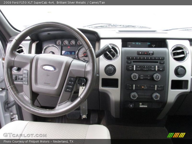 Brilliant Silver Metallic / Camel/Tan 2009 Ford F150 XLT SuperCab 4x4
