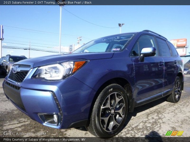 Quartz Blue Pearl / Black 2015 Subaru Forester 2.0XT Touring