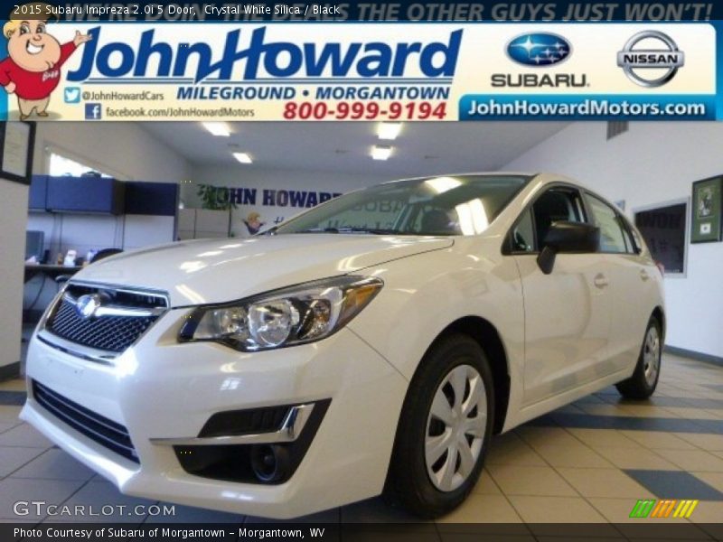 Crystal White Silica / Black 2015 Subaru Impreza 2.0i 5 Door