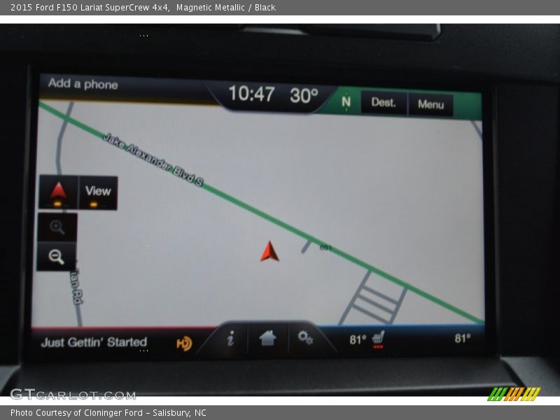 Navigation of 2015 F150 Lariat SuperCrew 4x4