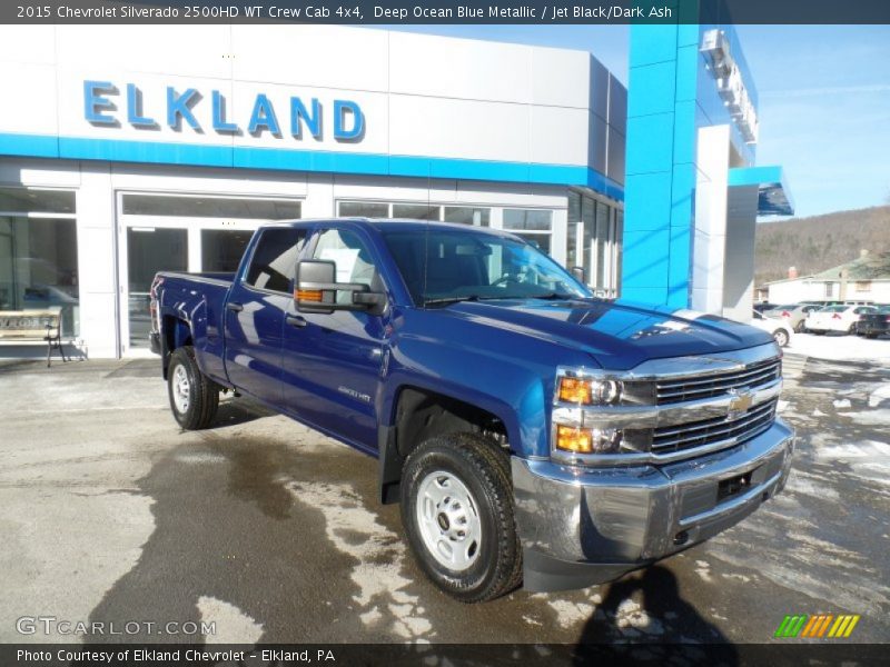 Deep Ocean Blue Metallic / Jet Black/Dark Ash 2015 Chevrolet Silverado 2500HD WT Crew Cab 4x4