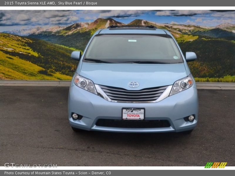 Sky Blue Pearl / Bisque 2015 Toyota Sienna XLE AWD