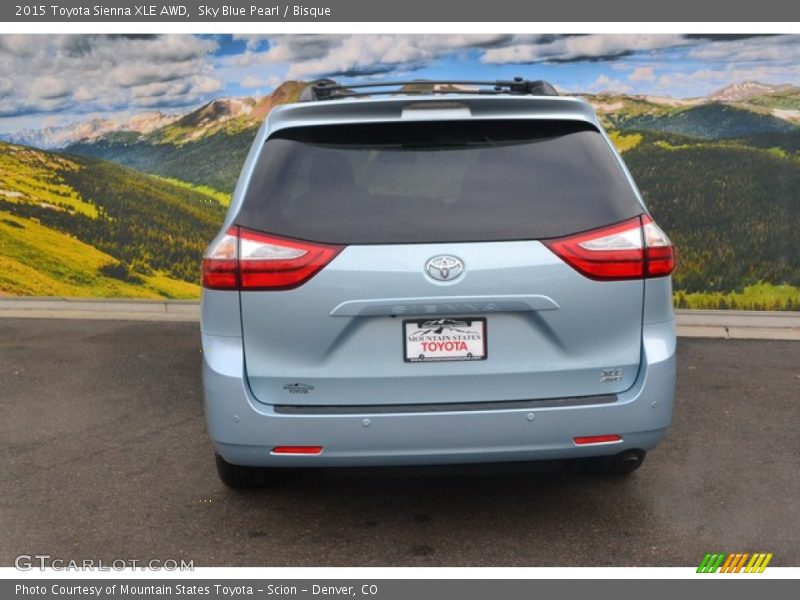 Sky Blue Pearl / Bisque 2015 Toyota Sienna XLE AWD