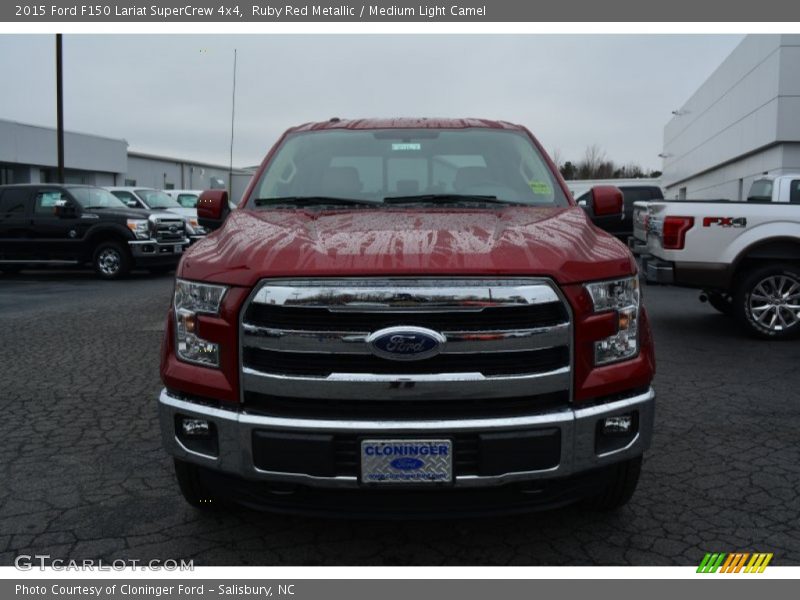 Ruby Red Metallic / Medium Light Camel 2015 Ford F150 Lariat SuperCrew 4x4