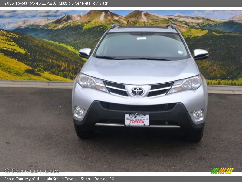 Classic Silver Metallic / Black 2015 Toyota RAV4 XLE AWD