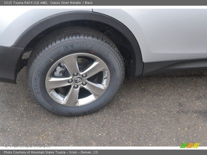 Classic Silver Metallic / Black 2015 Toyota RAV4 XLE AWD