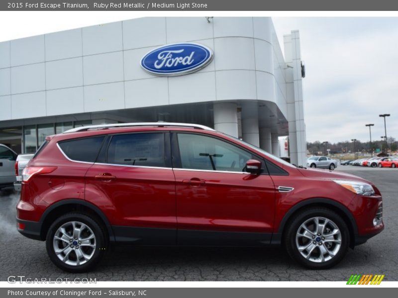 Ruby Red Metallic / Medium Light Stone 2015 Ford Escape Titanium