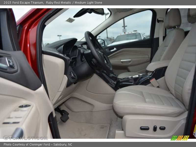 Ruby Red Metallic / Medium Light Stone 2015 Ford Escape Titanium