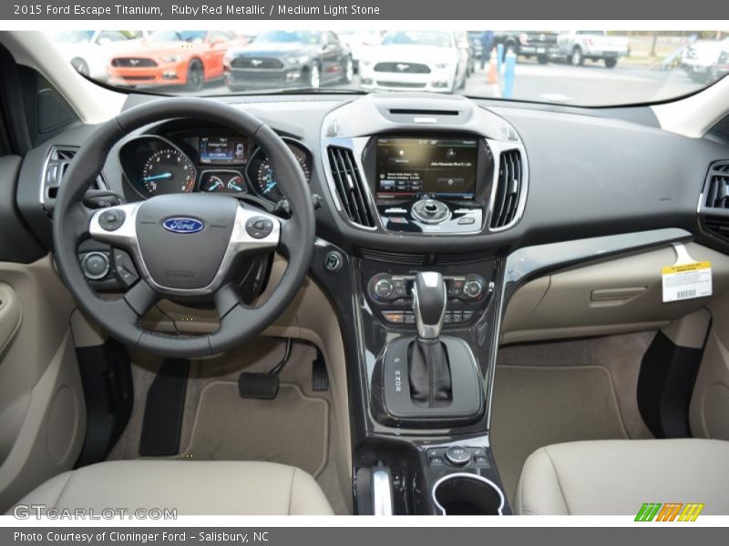 Ruby Red Metallic / Medium Light Stone 2015 Ford Escape Titanium