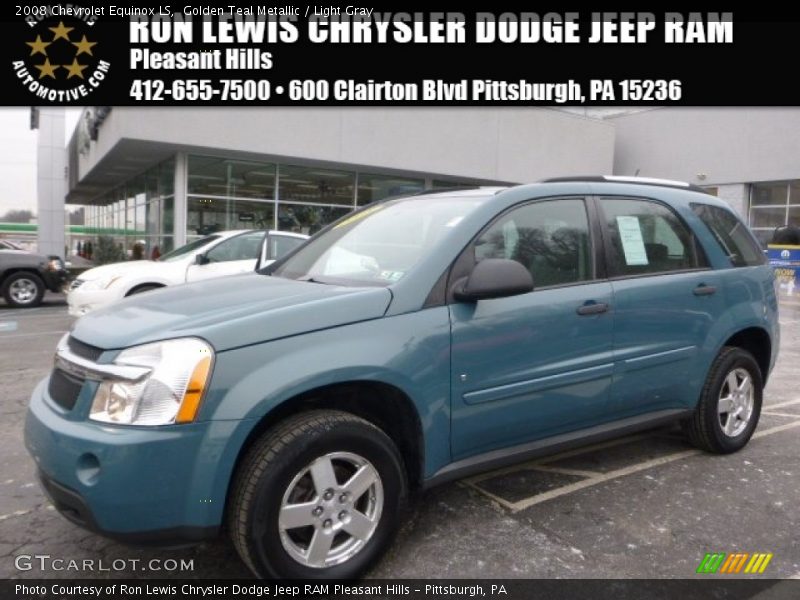 Golden Teal Metallic / Light Gray 2008 Chevrolet Equinox LS