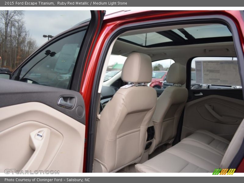 Ruby Red Metallic / Medium Light Stone 2015 Ford Escape Titanium