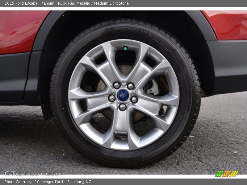 Ruby Red Metallic / Medium Light Stone 2015 Ford Escape Titanium