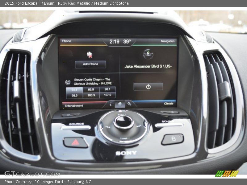 Ruby Red Metallic / Medium Light Stone 2015 Ford Escape Titanium