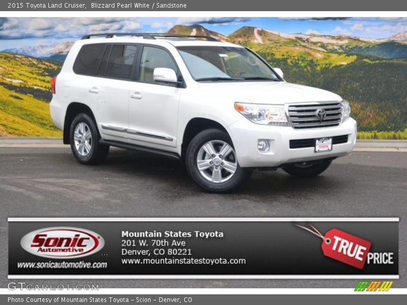 Blizzard Pearl White / Sandstone 2015 Toyota Land Cruiser