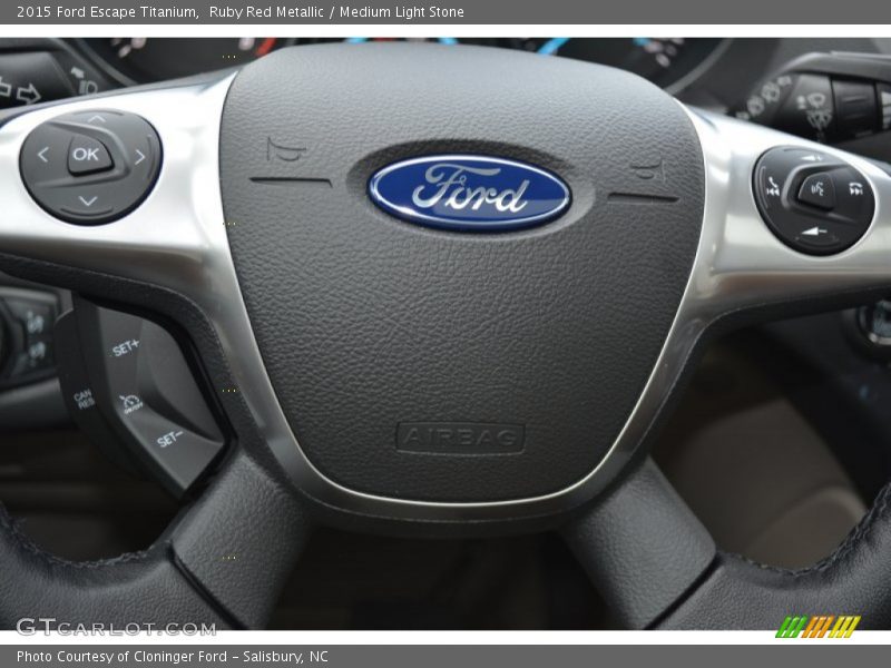 Ruby Red Metallic / Medium Light Stone 2015 Ford Escape Titanium
