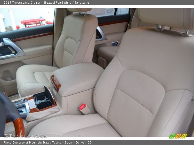 Blizzard Pearl White / Sandstone 2015 Toyota Land Cruiser