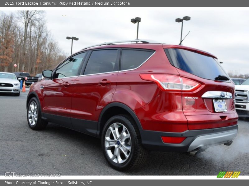 Ruby Red Metallic / Medium Light Stone 2015 Ford Escape Titanium
