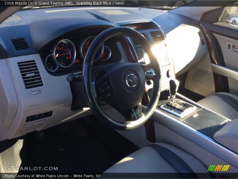 Sparkling Black Mica / Sand 2008 Mazda CX-9 Grand Touring AWD