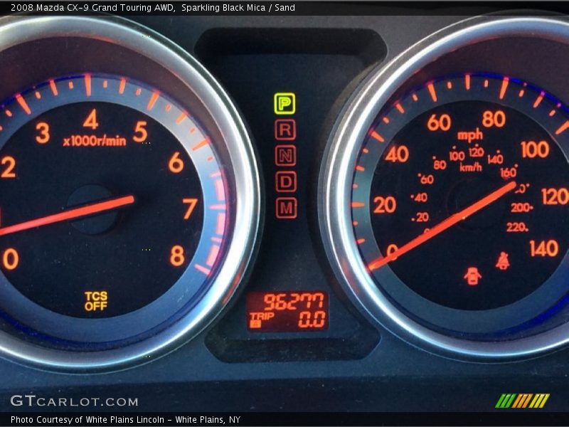 Sparkling Black Mica / Sand 2008 Mazda CX-9 Grand Touring AWD