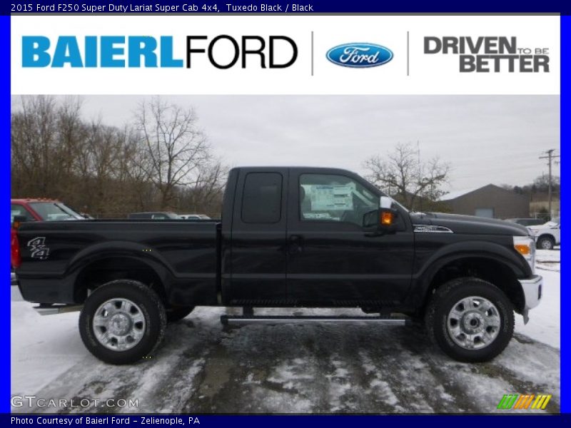 Tuxedo Black / Black 2015 Ford F250 Super Duty Lariat Super Cab 4x4