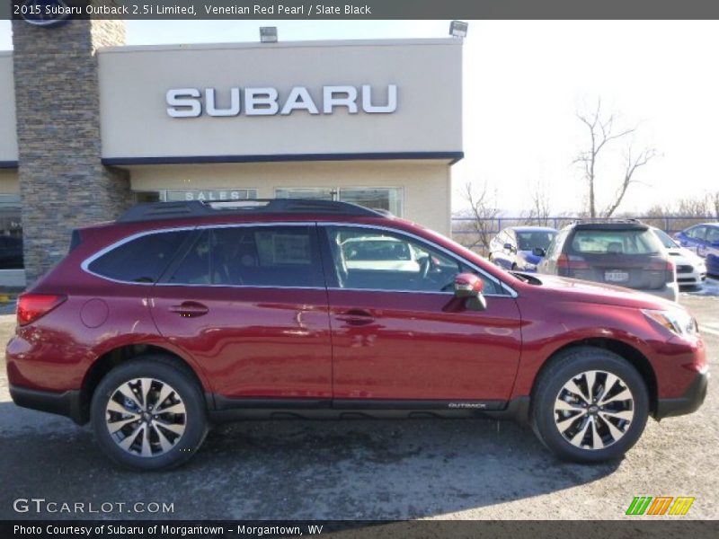 Venetian Red Pearl / Slate Black 2015 Subaru Outback 2.5i Limited