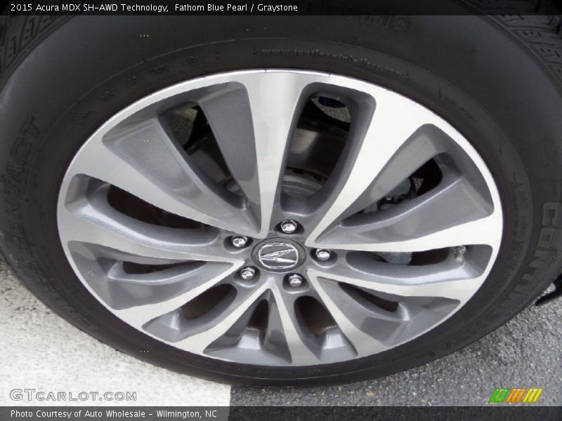 Fathom Blue Pearl / Graystone 2015 Acura MDX SH-AWD Technology
