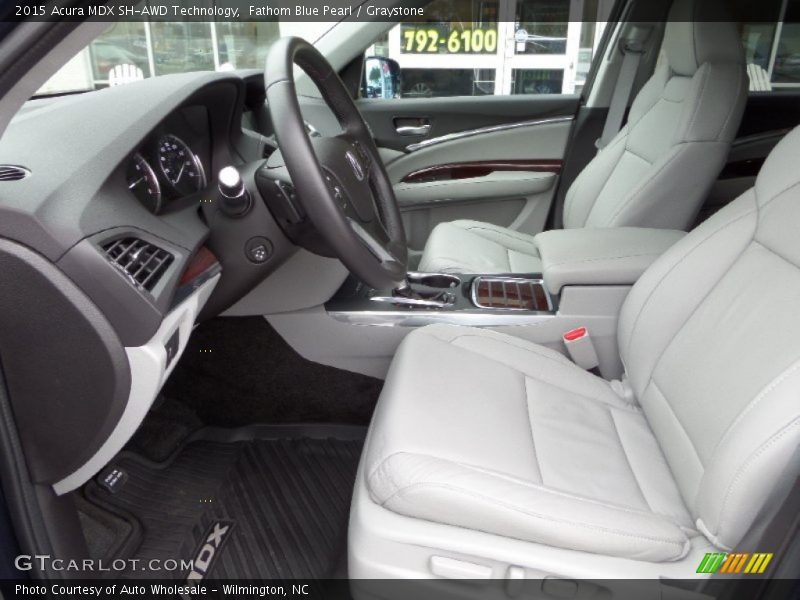 Fathom Blue Pearl / Graystone 2015 Acura MDX SH-AWD Technology