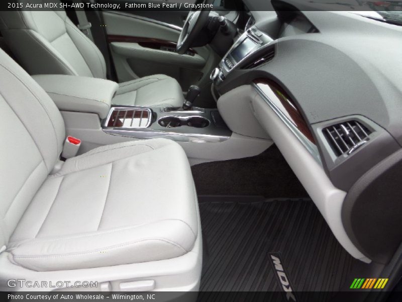Fathom Blue Pearl / Graystone 2015 Acura MDX SH-AWD Technology