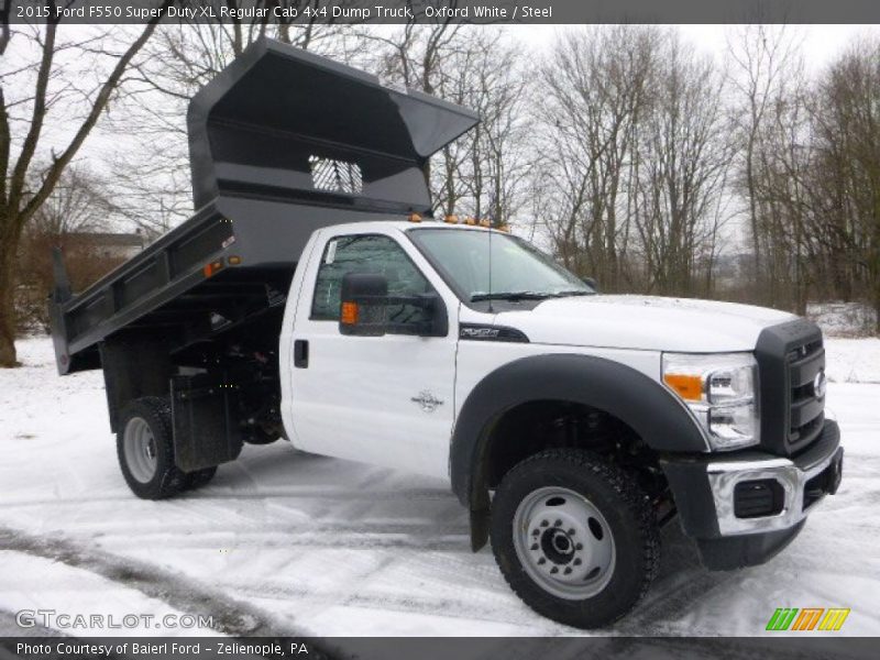 Oxford White / Steel 2015 Ford F550 Super Duty XL Regular Cab 4x4 Dump Truck