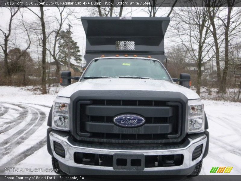 Oxford White / Steel 2015 Ford F550 Super Duty XL Regular Cab 4x4 Dump Truck