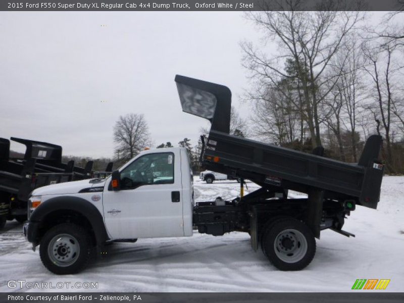 Oxford White / Steel 2015 Ford F550 Super Duty XL Regular Cab 4x4 Dump Truck