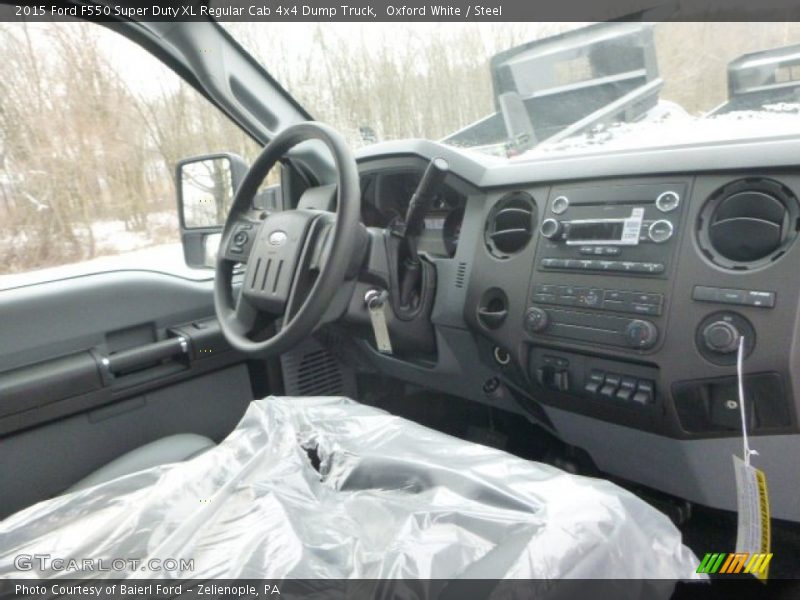 Oxford White / Steel 2015 Ford F550 Super Duty XL Regular Cab 4x4 Dump Truck