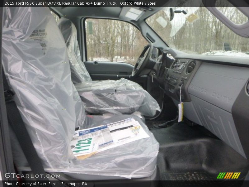 Oxford White / Steel 2015 Ford F550 Super Duty XL Regular Cab 4x4 Dump Truck