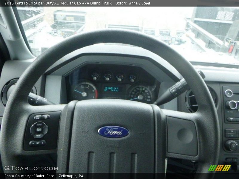 Oxford White / Steel 2015 Ford F550 Super Duty XL Regular Cab 4x4 Dump Truck
