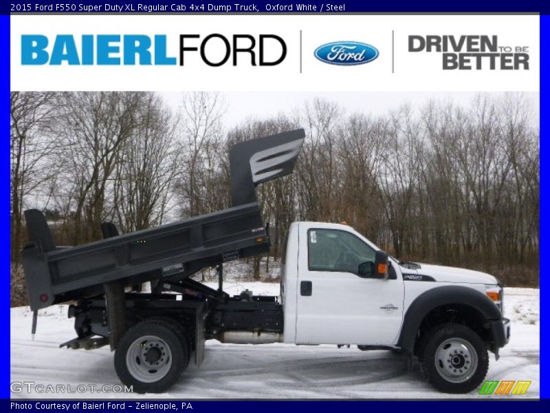 Oxford White / Steel 2015 Ford F550 Super Duty XL Regular Cab 4x4 Dump Truck