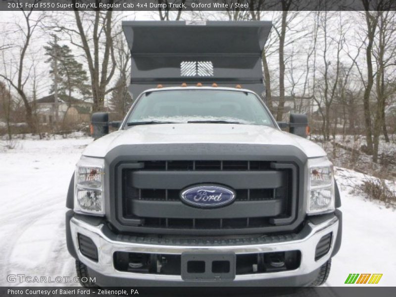 Oxford White / Steel 2015 Ford F550 Super Duty XL Regular Cab 4x4 Dump Truck