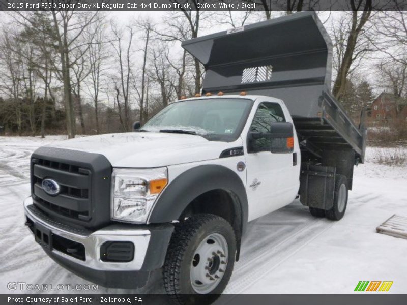 Oxford White / Steel 2015 Ford F550 Super Duty XL Regular Cab 4x4 Dump Truck
