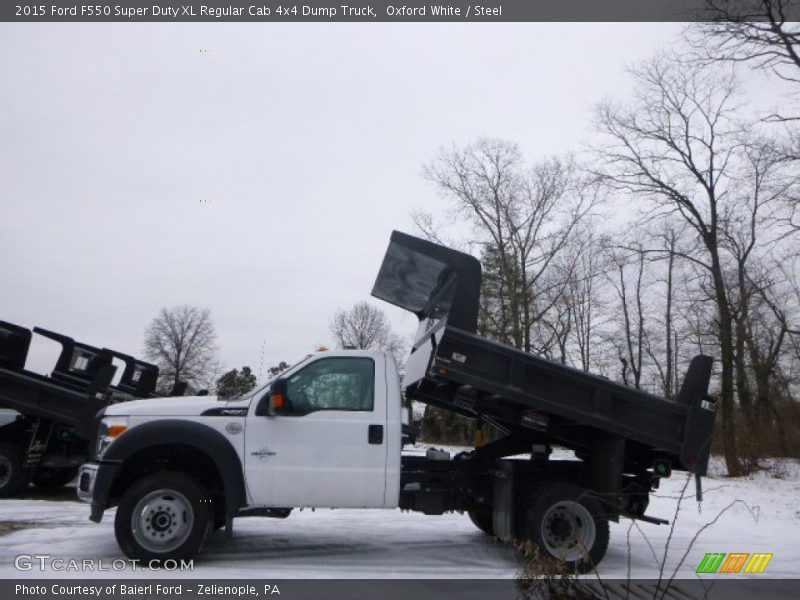 Oxford White / Steel 2015 Ford F550 Super Duty XL Regular Cab 4x4 Dump Truck