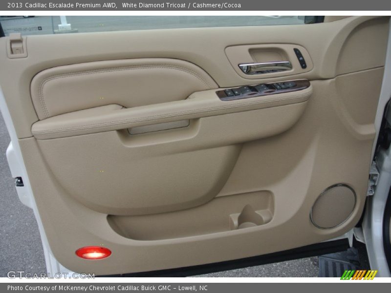 White Diamond Tricoat / Cashmere/Cocoa 2013 Cadillac Escalade Premium AWD
