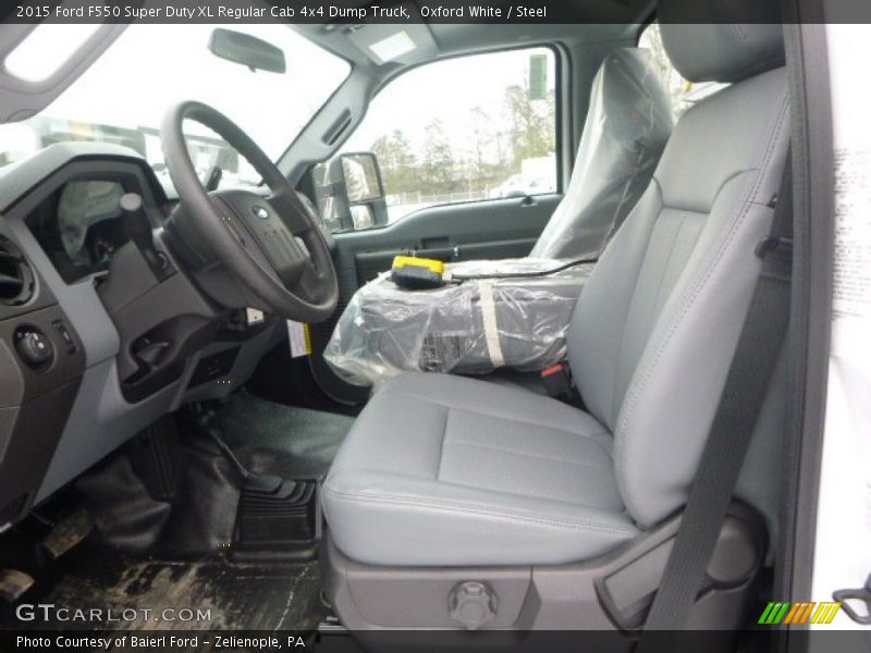 Oxford White / Steel 2015 Ford F550 Super Duty XL Regular Cab 4x4 Dump Truck