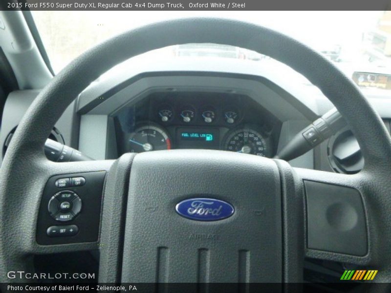 Oxford White / Steel 2015 Ford F550 Super Duty XL Regular Cab 4x4 Dump Truck