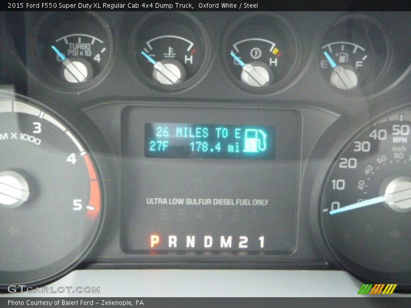 Oxford White / Steel 2015 Ford F550 Super Duty XL Regular Cab 4x4 Dump Truck