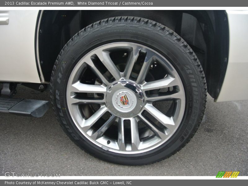 White Diamond Tricoat / Cashmere/Cocoa 2013 Cadillac Escalade Premium AWD