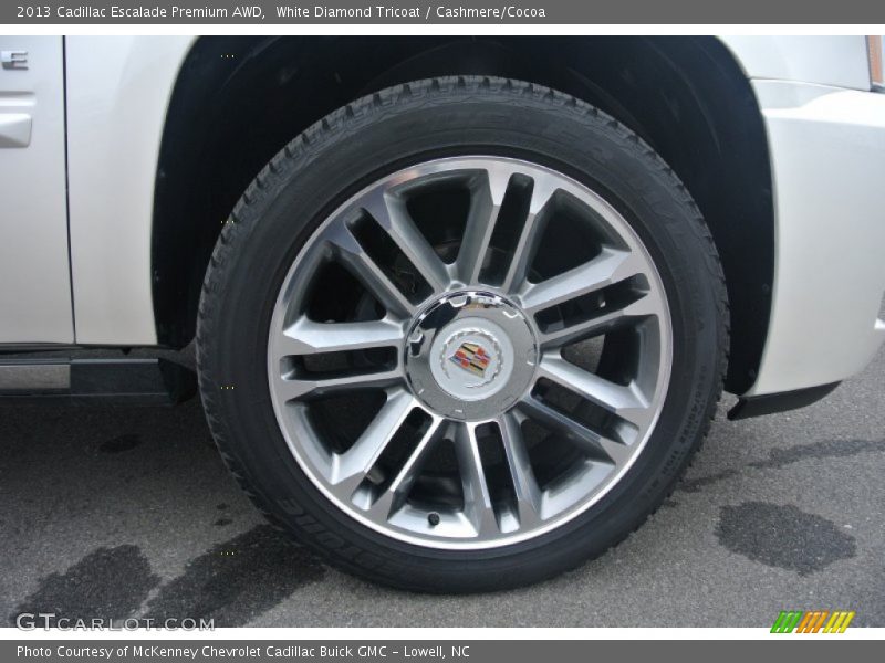White Diamond Tricoat / Cashmere/Cocoa 2013 Cadillac Escalade Premium AWD