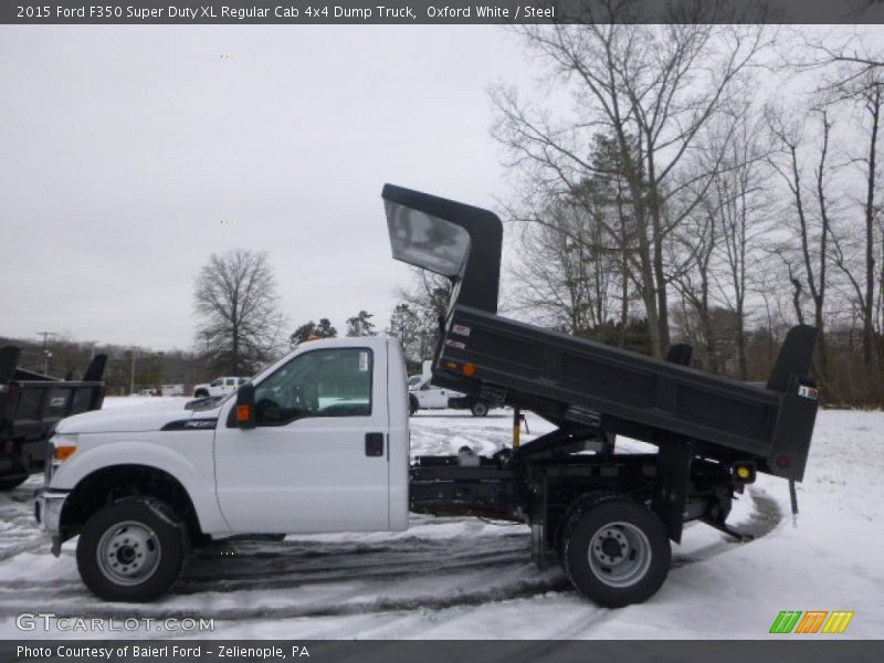Oxford White / Steel 2015 Ford F350 Super Duty XL Regular Cab 4x4 Dump Truck
